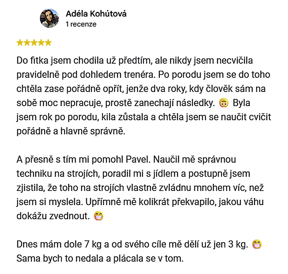 Recenze na Googlu: Adéla Kohútová
