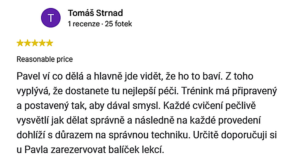 Recenze na Googlu: Tomáš Strnad