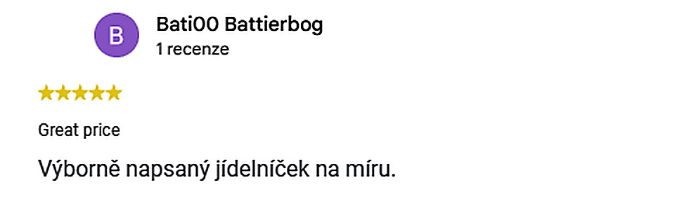 Recenze na Googlu: Bati00 Battierbog